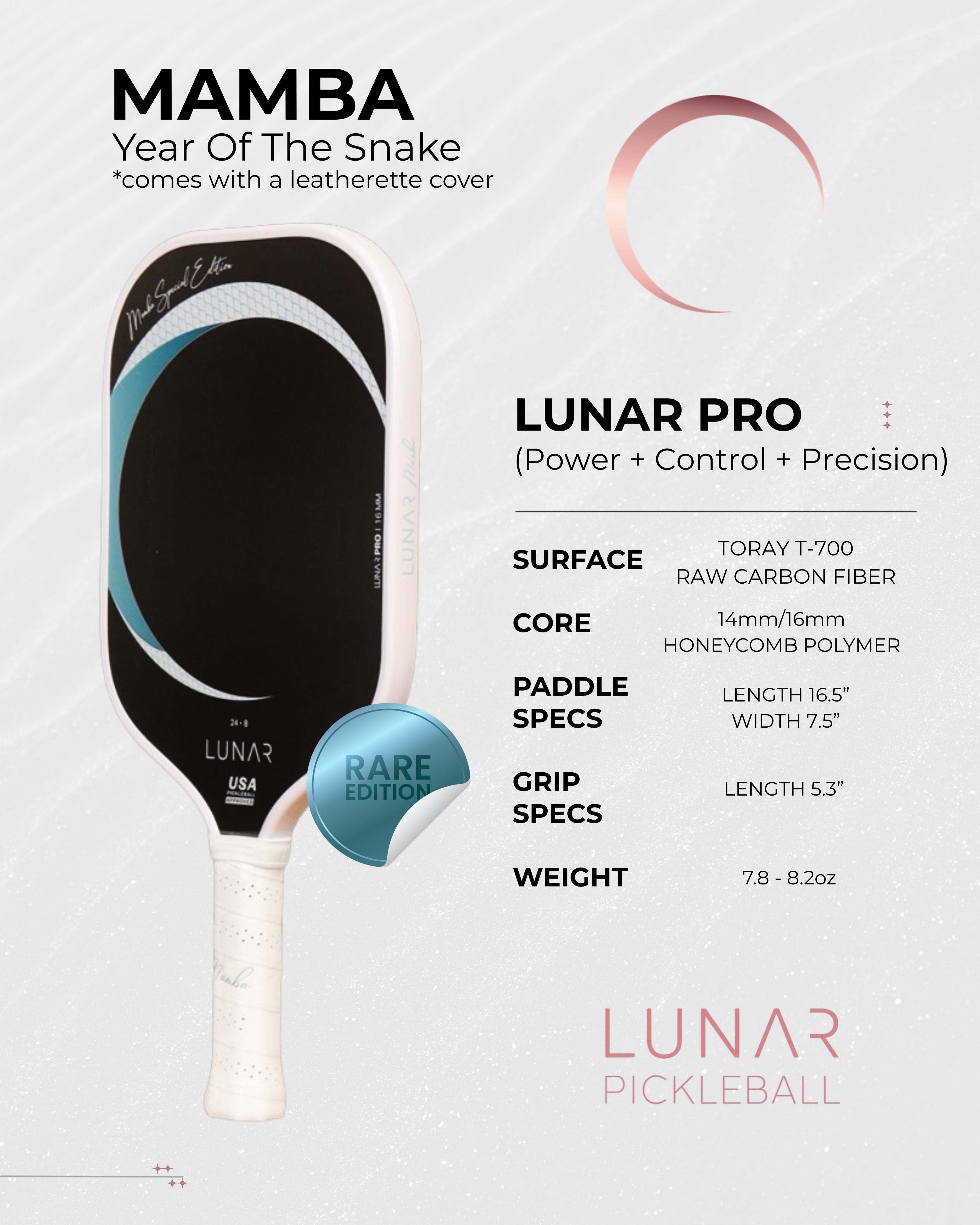 LUNAR Pro Mamba Special Edition 16mm – Lunar Pickleball