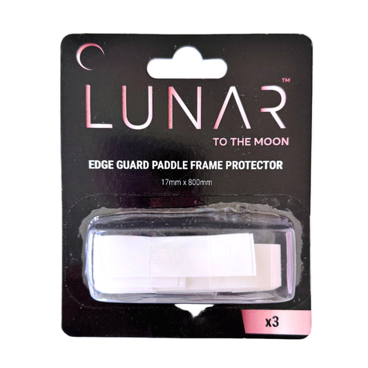 Packaging of Lunar edge guard paddle frame protector with clear guard inside