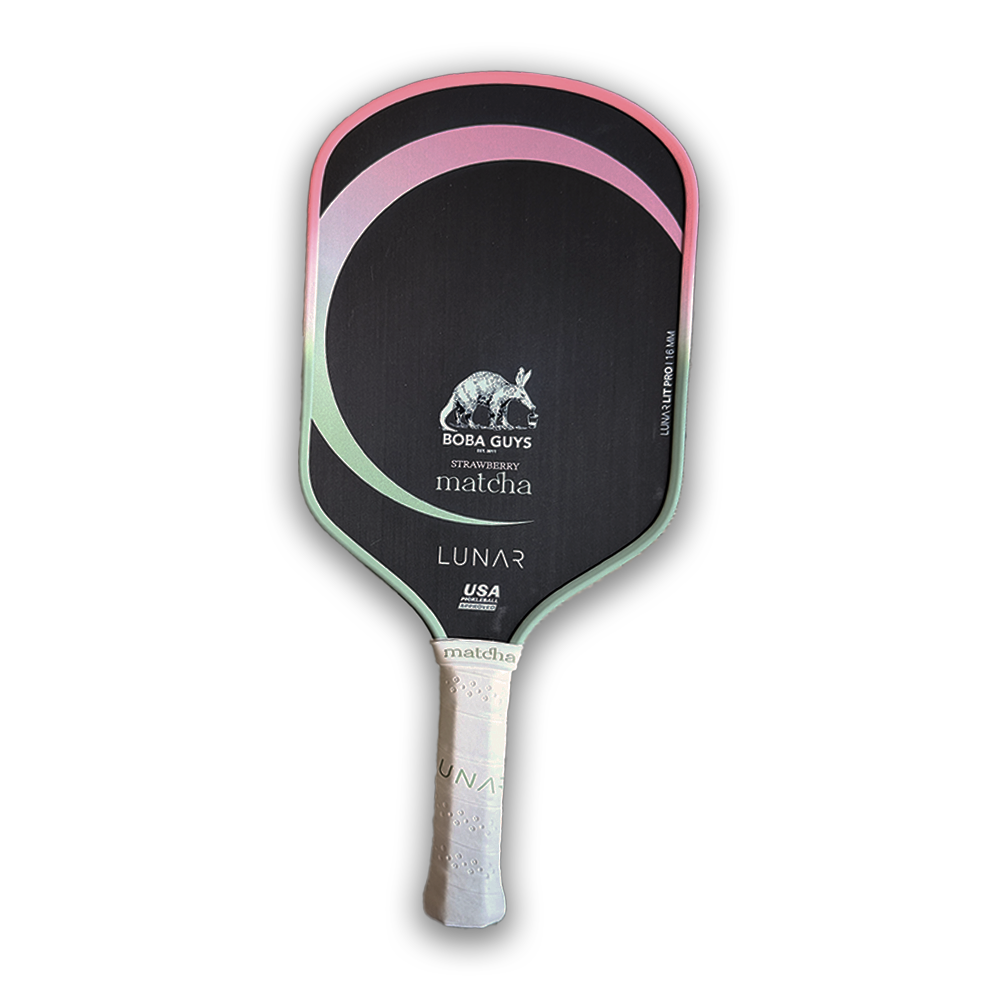 LUNAR x Boba Guys LIT PRO Strawberry Matcha Edition 16mm Pickleball Paddle